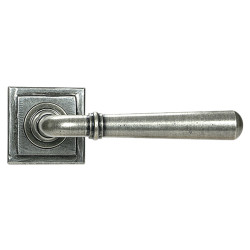 From The Anvil Pewter Door Handles on Square Rose - Newbury Range