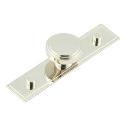 Hoxton by Frelan Cropley Stepped Round Cabinet Knob on Stepped Backplate - 40mm Diameter - Polished Nickel