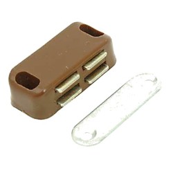 Budget Magnetic Catch - 42 x 18 x 13mm - 4.kg Pull - Brown - Pack of 5