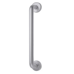 Altro 19mm D-Bar Door Pull Handle on Rose - Screw Fix - 150mm Centres - Satin Aluminium