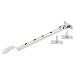 Altro Cast Victorian Casement Window Stay - 10"/250mm Length - Satin Chrome