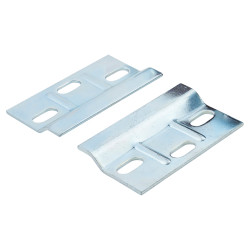 Ribbed Wall Plate - 63.5 x 38mm - Zinc Plated - Pack of 2