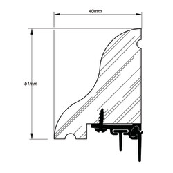 Sealmaster Watershed Seal - 1000mm Length - WCW Weatherboard - Inward/Outward Opening - Softwood