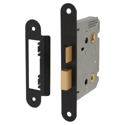 Touchpoint Contract Bathroom Lock - 76mm Case - 57mm Backset - Radius - Matt Black