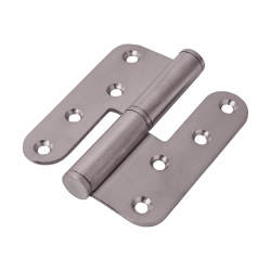 European Style Lift Off Butt Door Hinge - 100 x 89 x 3mm - Right Hand - Sat Stainless Steel - Pair
