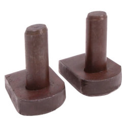 Gate Hook to Weld with Straight End - 12mm Pin - Self Colour Steel - Pair