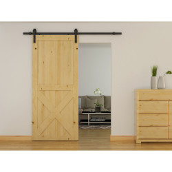 Klug Barn Strap Soft Open/Close Sliding Door Gear - 2000mm Track - 60-80kg Max Door - Black