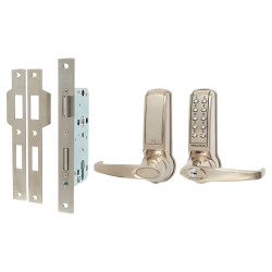 Codelocks CL4020 Digital Code Operated Lock and Euro Lock with Key Override - Stainless Steel