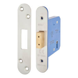 Altro Architectural 5 Lever Deadlock - 78mm Case - 57mm Backset - Radius - Satin Stainless Steel