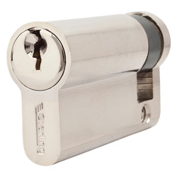 Touchpoint 5 Pin 56mm Euro Single Cylinder - 45 + 11mm - Polished Nickel - Keyed to Differ