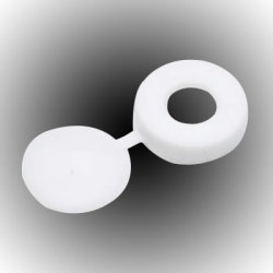 Screw Cup and Cover - 12mm Diameter - White - Pack of 100
