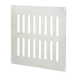 Altro Plain Slotted Vent - 242 x 242mm - 13500mm² Free Air Flow - Polished Stainless Steel