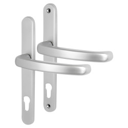 Fab & Fix Balmoral uPVC Extended Multipoint Door Handle - 92mm c/c - Satin Chrome
