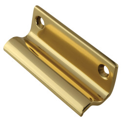 Altro Five Finger Sash Window Finger Lift - 63 x 23mm - Polished Brass