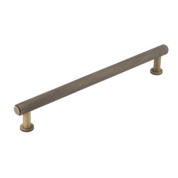 Burlington by Frelan Piccadilly 15mm Knurled T-Bar Cabinet Pull Handle - 224mm c/c - Antique Brass