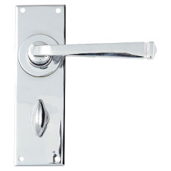 From The Anvil Polished Chrome Bathroom Door Handles - Avon Range - 152 x 48mm