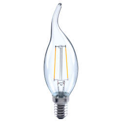 Integral LED Omni 2W SES-E14 LED Filament Flame Tip Candle Lamp - 2700K Warm White