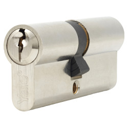 Yale 6 Pin 75mm Euro Double Cylinder - 35 + 40mm - Satin Nickel - Keyed to Differ