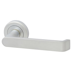 Serozzetta by Carlisle Brass Satin Chrome Door Handles on Round Rose - Concept Range