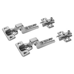 Klug Slide-On Cabinet Hinge - 95° - Inset - Zinc Plated - Pair