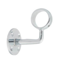 38mm Solid Brass Bar Rail Barrier Bracket - Polished Chrome