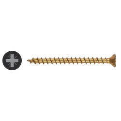 SPAX Yellox Pozi Countersunk Wood Screws - 5.0 x 60mm - Yellow Zinc - Pack of 100