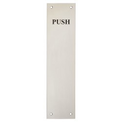 Altro Stainless Steel Finger Plate - Push - 300 x 75 x 1.2mm - Polished