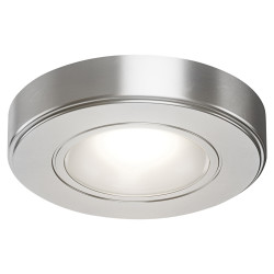 Sensio Zeta 2W LED Round Cabinet Downlight - 4000K Natural White - Stainless Steel