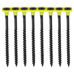 TIMCO Collated Coarse Thread Drywall Screws - 3.5 x 38mm - Black Phosphate - Pack of 1000