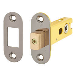 Altro 5mm Tubular Bathroom Deadbolt - 76mm Case - 57mm Backset - Radius - Black Nickel