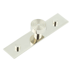Hoxton by Frelan Murray Round Cabinet Knob on Plain Backplate - 30mm Diameter - Polished Nickel