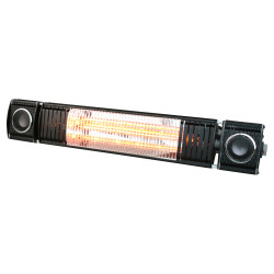 Forum Zink Flint IP65 Wall Mounted Heater with Bluetooth Speaker & Remote - 2000W
