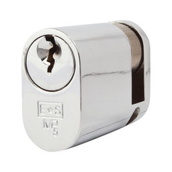 Eurospec 5 Pin 45mm Oval Single Cylinder - 35 + 10mm - Polished Chrome - Keyed Alike