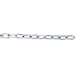 Brass Oval Chain - 10mm Link - 10m Chain - Chrome Plated
