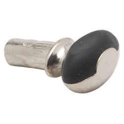 Glass Shelf Support - 5mm Pin - Chrome/Black Rubber - Pack of 50