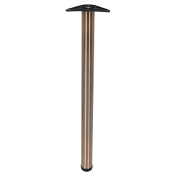 Rothley Round Adjustable Worktop Support Breakfast Bar Table Leg - 60 x 870mm - Antique Copper
