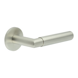 CRES by Frelan Satin Stainless Steel Unsprung Fire Rated Door Handles on Round Rose - CR-102 Range