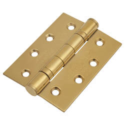 Arrone AR7070 Twin Ball Bearing Butt Fire Door Hinge - 102 x 76 x 3mm - PVD Brass - Pair
