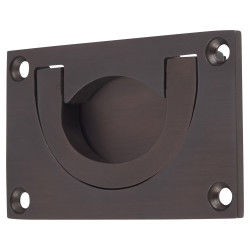 Altro Flush Chest Drawer Cabinet Pull Handle - 75 x 45mm - Antique Bronze