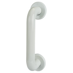 Hoppe AR602/220 Nylon D-Bar Door Pull Handle on Rose - Screw Fix - 220mm c/c - Diamond White