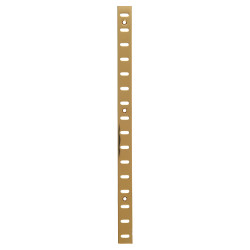 Altro Flat Bookcase Strip - 1829 x 19mm - Electro Brass Plated