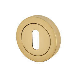 Jedo Escutcheon - 50mm Diameter - Keyhole - PVD Brass