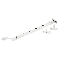 Hampstead Victorian Casement Window Stay - 12"/300mm Length - Soft Satin Chrome