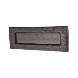 Elan Plain Letter Plate - 254 x 90mm - Metalized Antique Black Iron