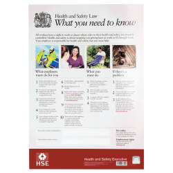 Altro Health and Safety Law Poster - 415 x 595mm