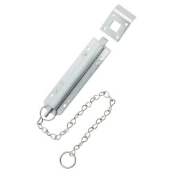 Garage Sprung Chain Bolt - 190mm Length - Zinc Plated