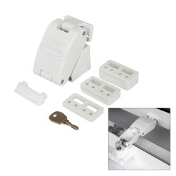 Jackloc Titan Key-Locking Folding Window Restrictor - White