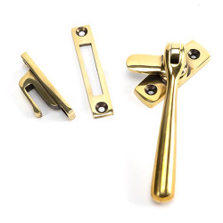 From The Anvil Newbury Locking Mortice & Hook Plate Window Fastener - Reversible - Aged Brass