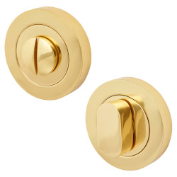Hampstead Oval Bathroom Turn & Release - 52mm Diameter - Polished Brass