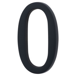 Heritage Brass 76mm Concealed Screw Fix Door Numeral - 0 - Matt Black